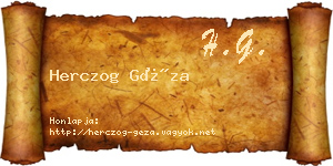 Herczog Géza névjegykártya